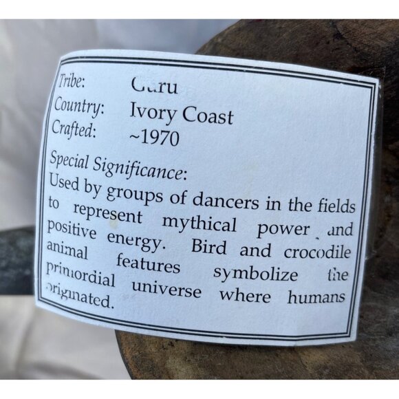 1970 Guru Ivory Coast African Tribal Mask Mythical‎ Powers Human Origins Tribes - Picture 12 of 16